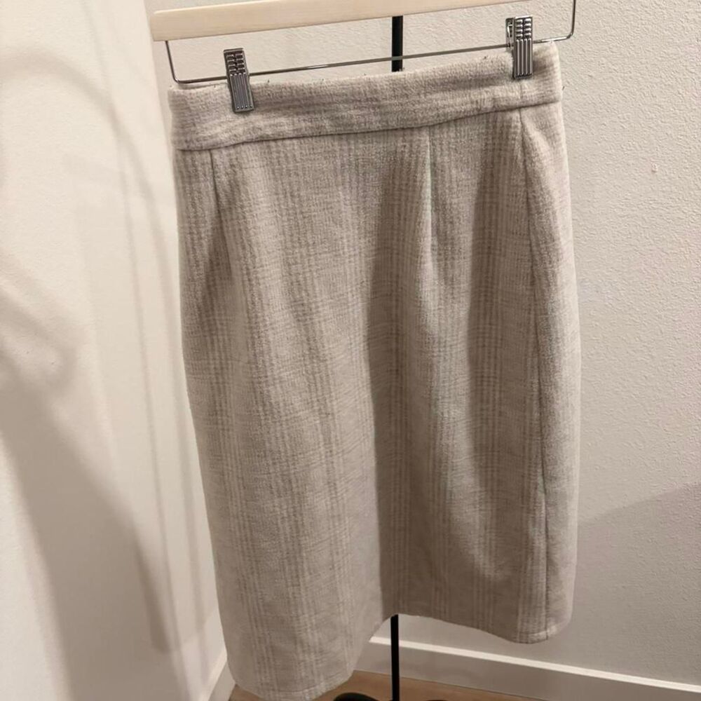 NARUI Vintage Beige Textured Bouclé Pencil Skirt Size Medium